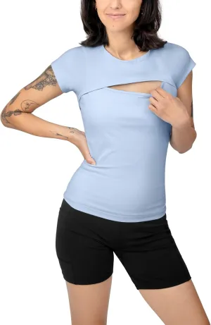 Kindred Bravely Luna Active Cut Out Nursing Top | Maternity Top for Breastfeeding, Pumping