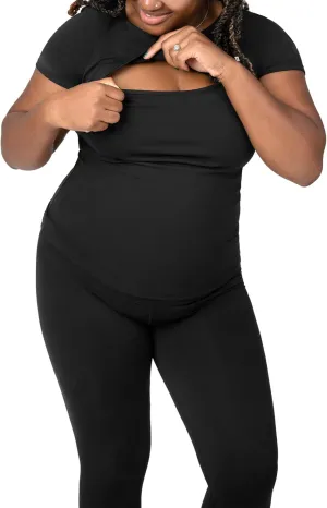 Kindred Bravely Luna Active Cut Out Nursing Top | Maternity Top for Breastfeeding, Pumping