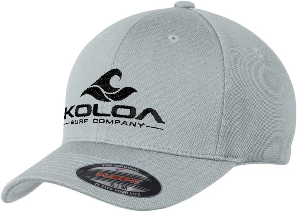 Koloa Surf Embroidered Classic Wave Flexfit Cool & Dry Poly Block Mesh Cap