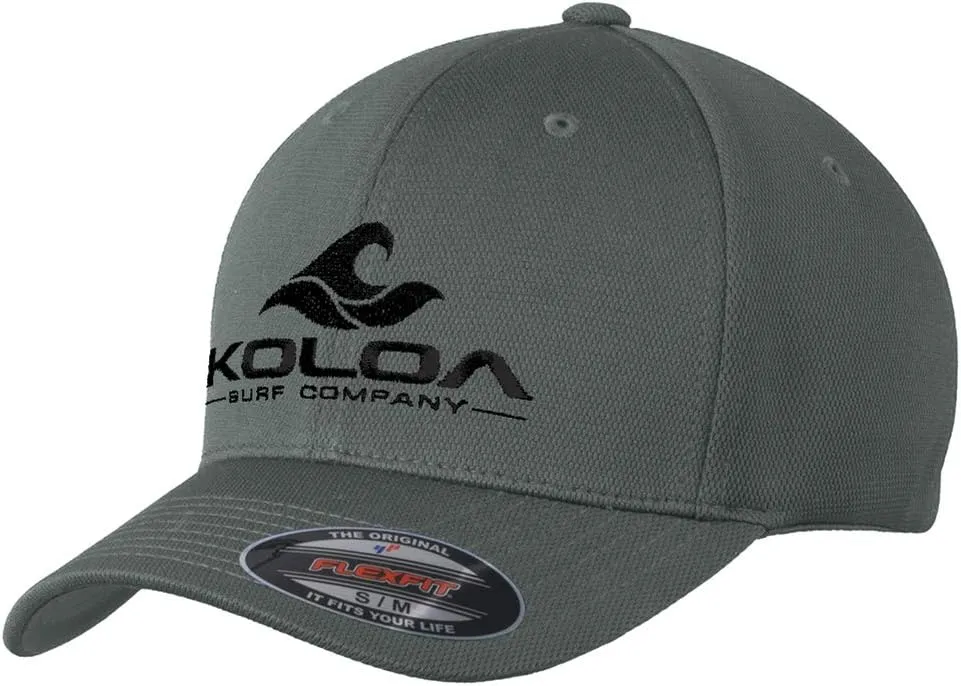 Koloa Surf Embroidered Classic Wave Flexfit Cool & Dry Poly Block Mesh Cap