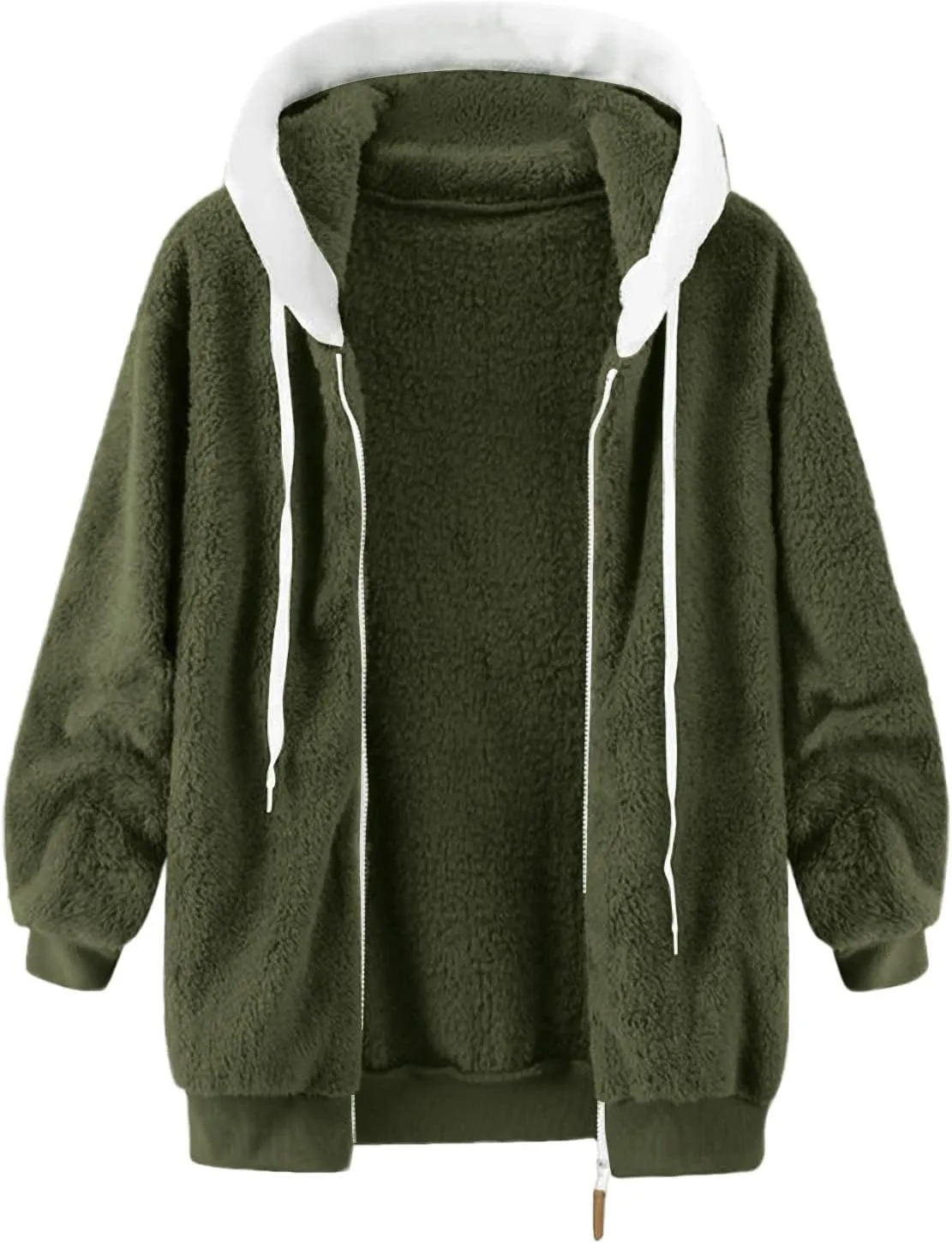 LCMTWX Fuzzy Shaggy Teddy Coats Jacket Coat Fleece Thickening Plus Size Coat Jacket Casual Plus Size Loose Wool Coats for
