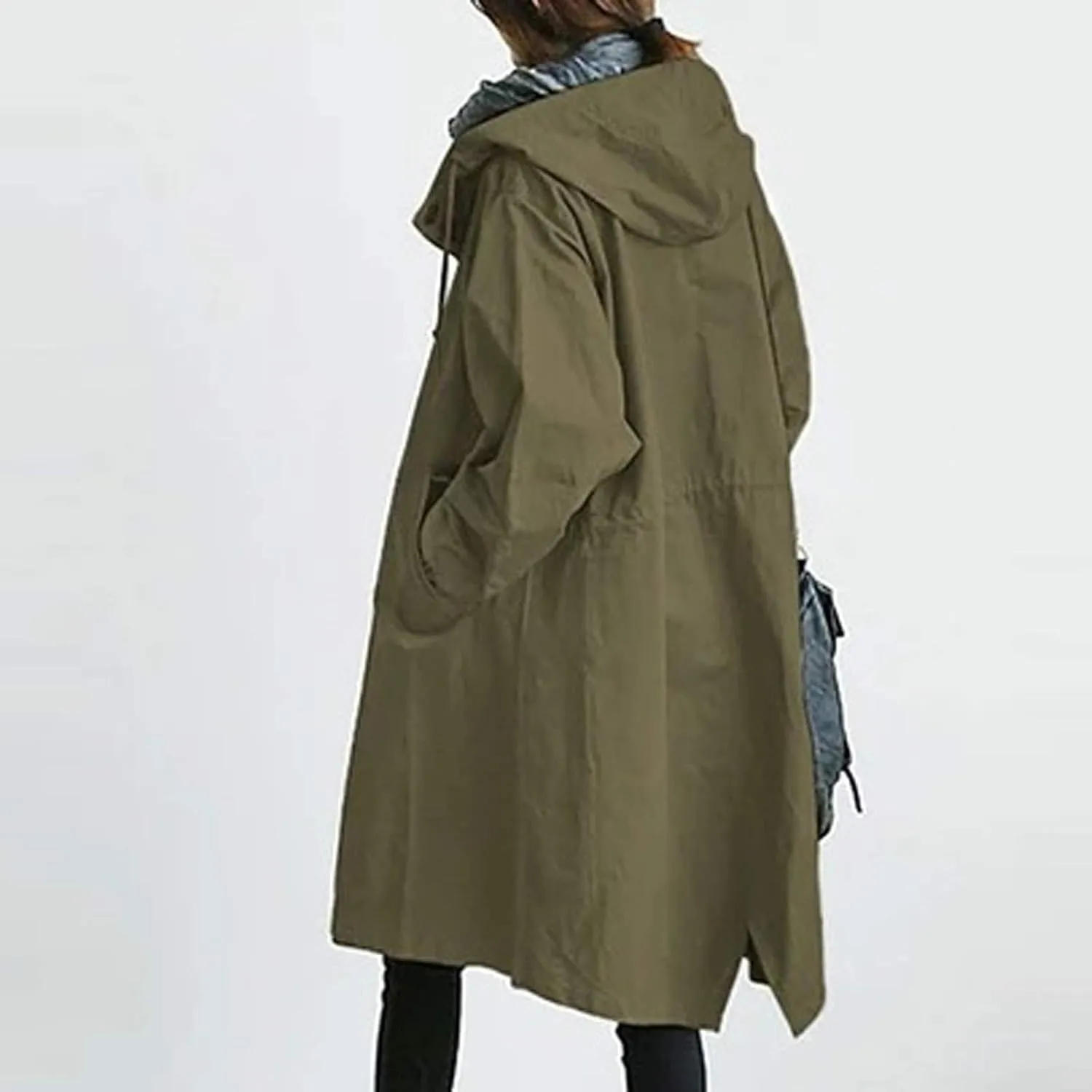 LCMTWX Winter Coats for Women Suit Collar Printed Pocket Jacket Black Trench Coat Trench Coats for Women Fall Wool Coats