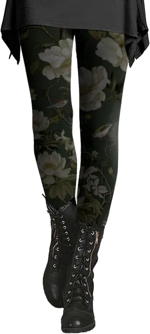 Leggings for Women with Pockets Tummy Control Patterned Work Pants for Women Workout Bottoms for Women