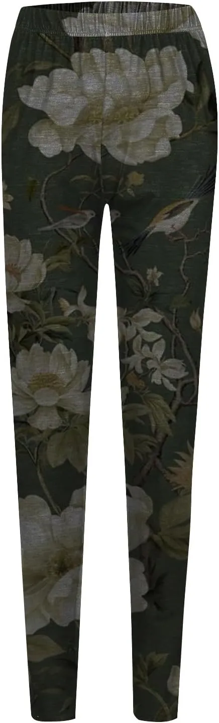 Leggings for Women with Pockets Tummy Control Patterned Work Pants for Women Workout Bottoms for Women