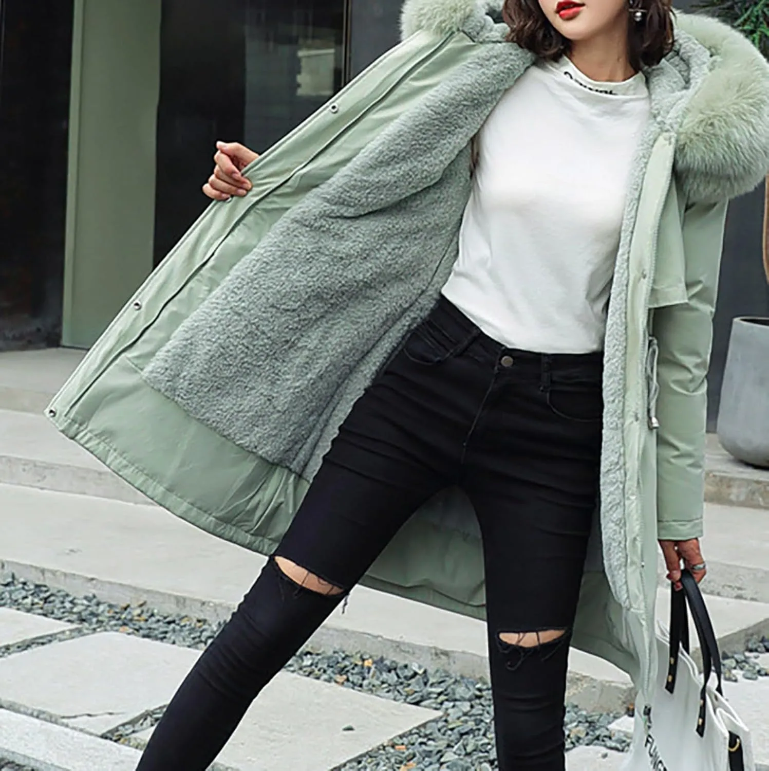 Long Length Quilted Maxi Puffer Parka Coat for Women Trendy Winter Jackets Women's 2024 Winter Fashion Clothes