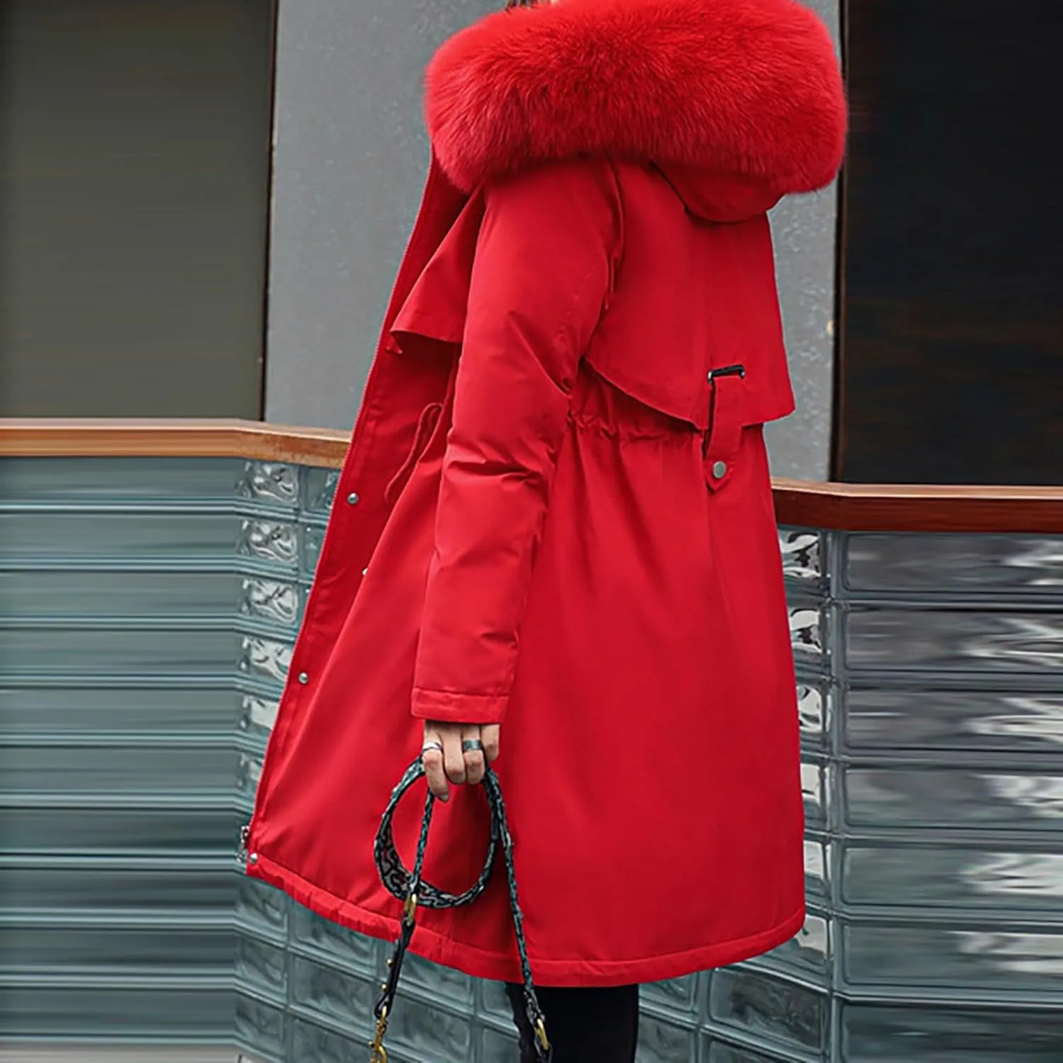 Long Length Quilted Maxi Puffer Parka Coat for Women Trendy Winter Jackets Women's 2024 Winter Fashion Clothes