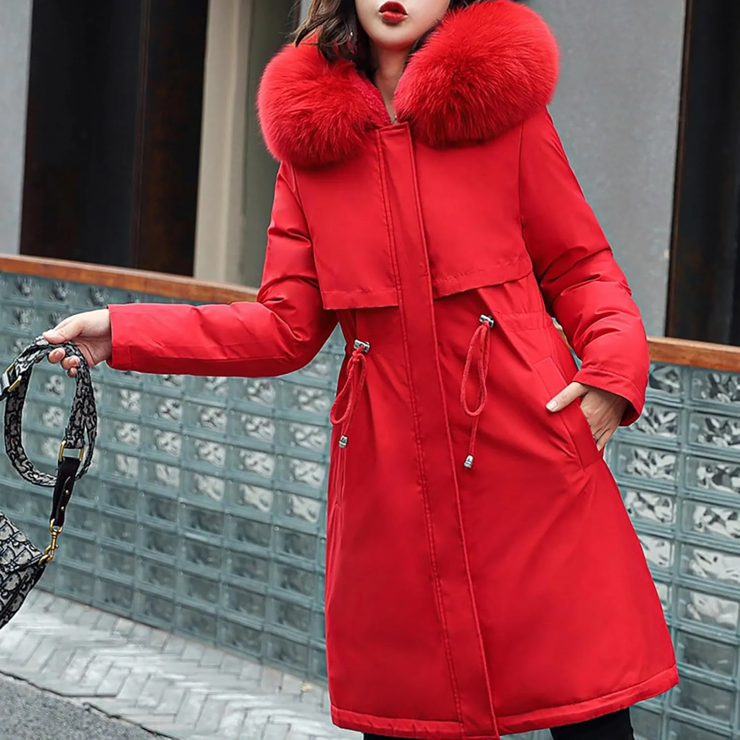 Long Length Quilted Maxi Puffer Parka Coat for Women Trendy Winter Jackets Women's 2024 Winter Fashion Clothes