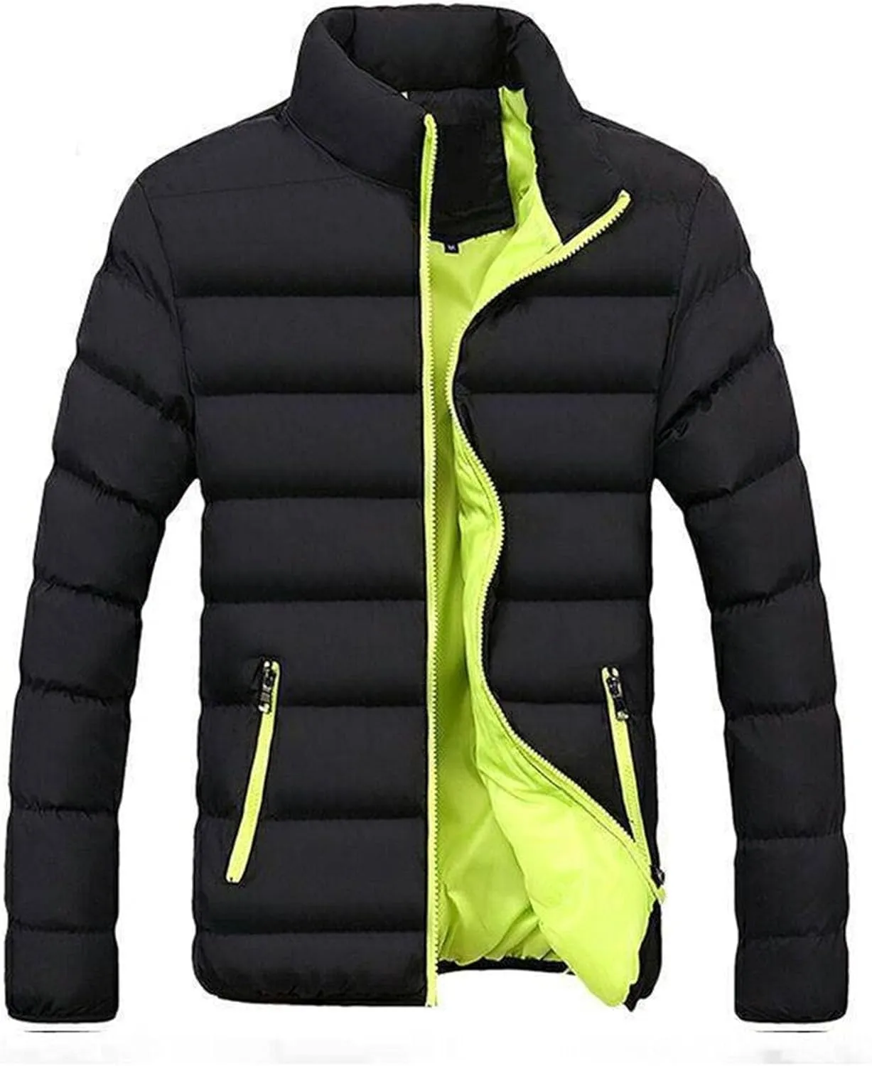 Maiyifu-GJ 2 Pack Men's Winter Puffer Jacket Lightweight Warm Windproof Down Coats Quilted Thicken Padded Coat Outerwear