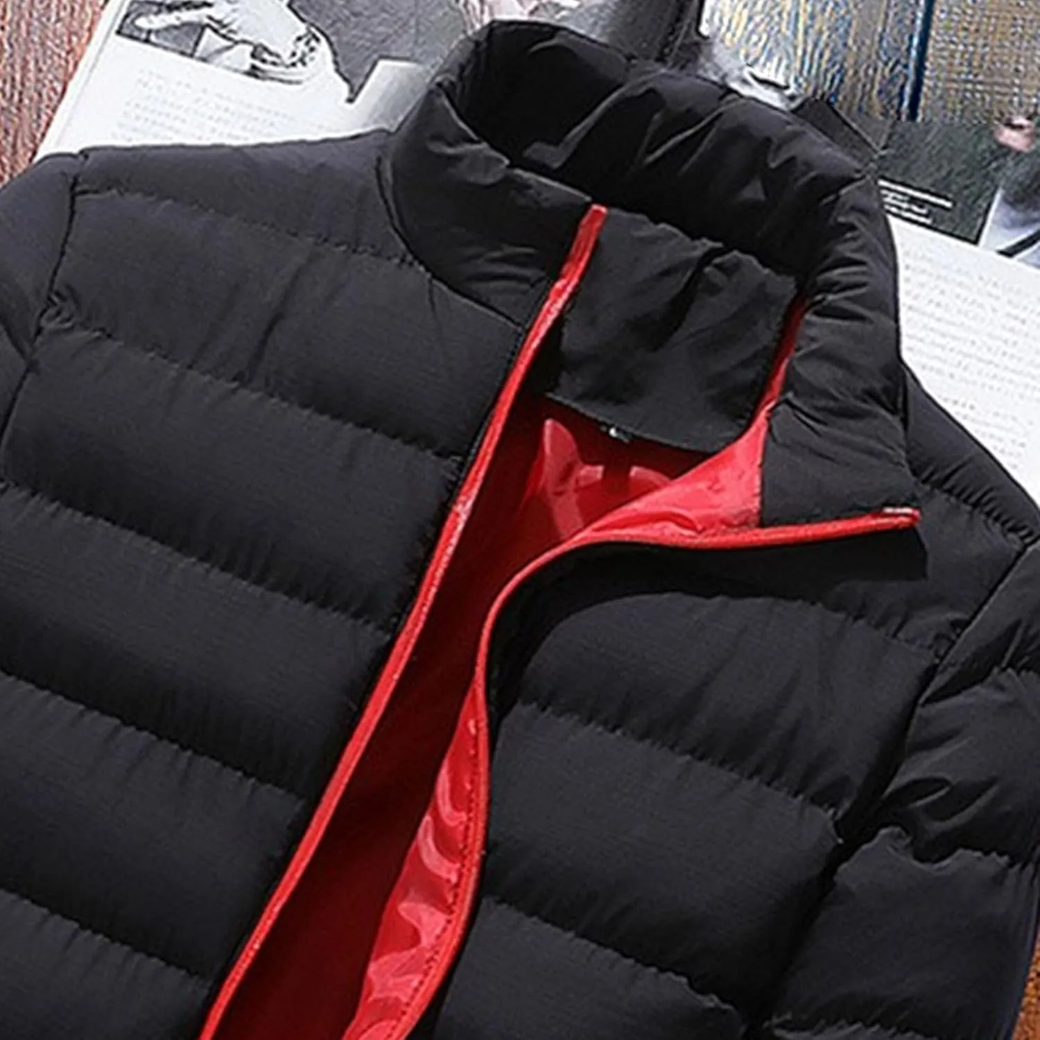 Maiyifu-GJ 2 Pack Men's Winter Puffer Jacket Lightweight Warm Windproof Down Coats Quilted Thicken Padded Coat Outerwear