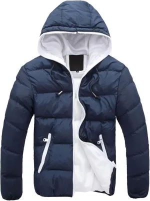 Maiyifu-GJ Mens Winter Puffer Jacket Lightweight Warm Down Coat Quilted Thicken Padded Coat Windreakers Outerwear