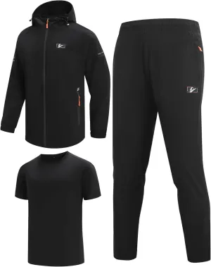 Men's Casual Suit 3件套 Spring Autumn Sportswear Running Top   Bottoms  T恤SMT3822-1B