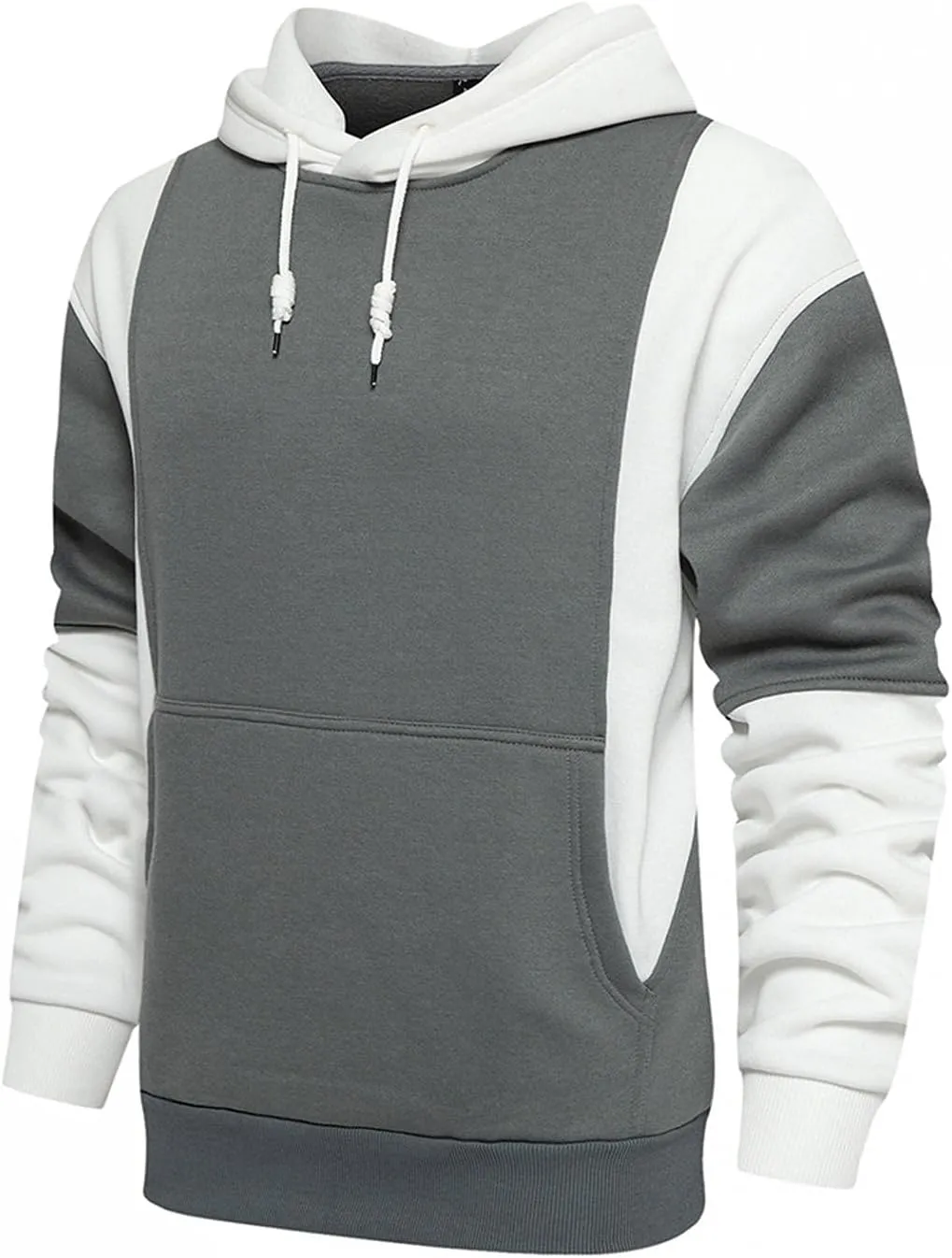 Mens Hoodies for Men, Men's Colorblock Novelty Workout Sport Hooded Sweatshirt Athletic Zip Up Jackets Outwear Coats Top