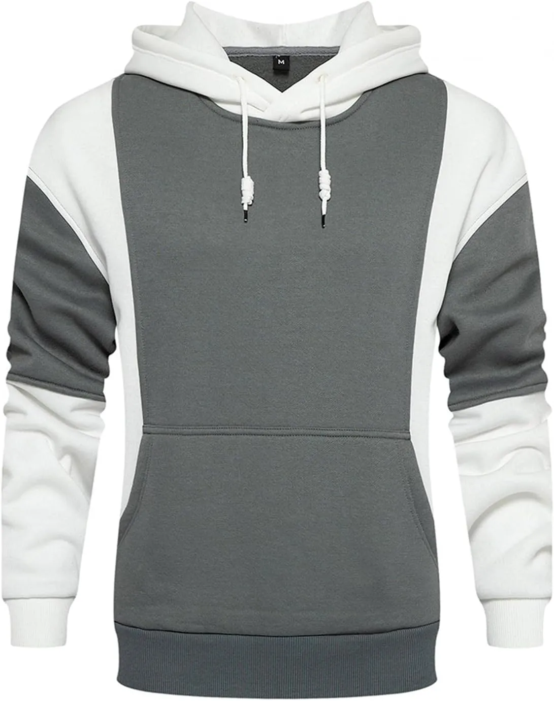 Mens Hoodies for Men, Men's Colorblock Novelty Workout Sport Hooded Sweatshirt Athletic Zip Up Jackets Outwear Coats Top