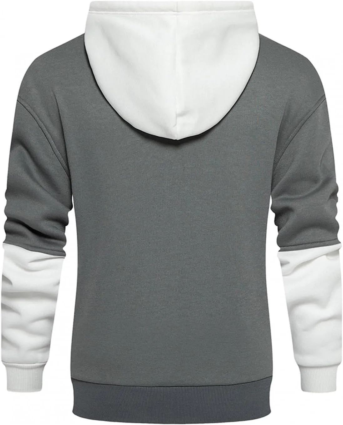 Mens Hoodies for Men, Men's Colorblock Novelty Workout Sport Hooded Sweatshirt Athletic Zip Up Jackets Outwear Coats Top