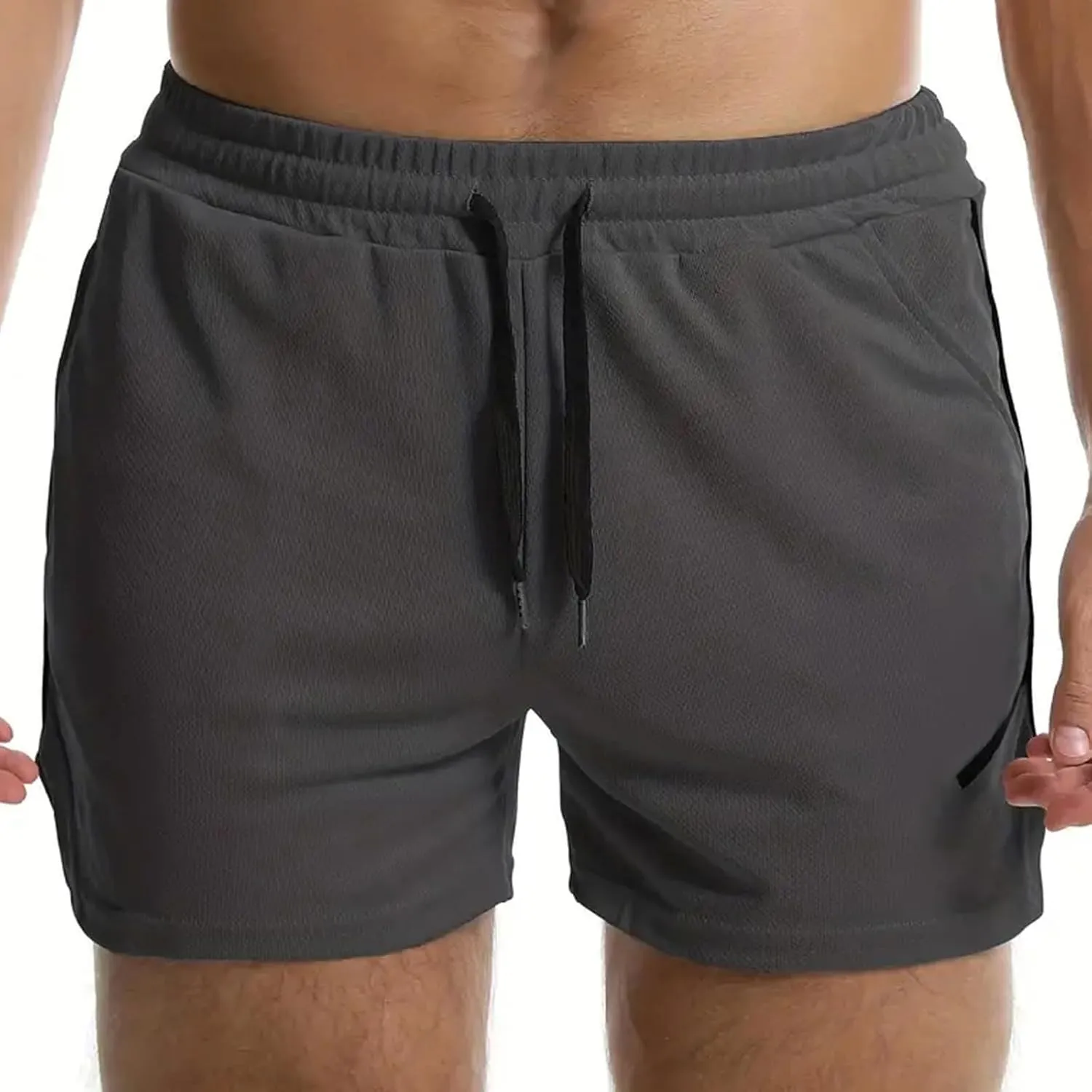 Mens Running Shorts Quick Dry Gym Athletic Workout Shorts Sports Split Bottoms for Men with Pockets
