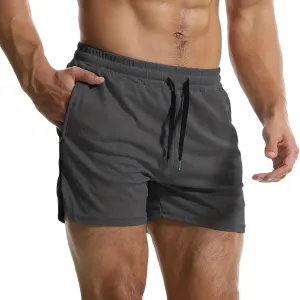 Mens Running Shorts Quick Dry Gym Athletic Workout Shorts Sports Split Bottoms for Men with Pockets