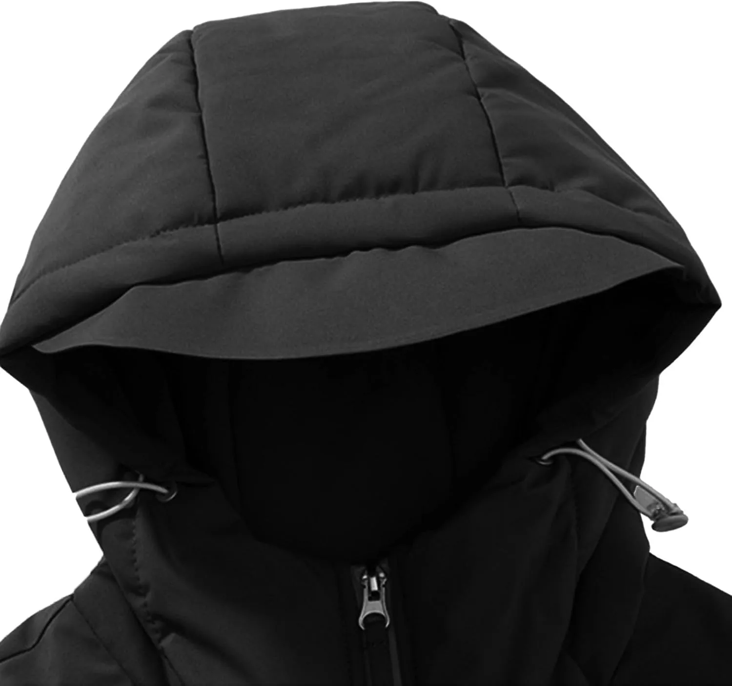 Mens Ski Jacket Lightweight Fashion Insulated Hooded Jackets Oversized Windproof Hooded Rain Full Zip Down Jacket