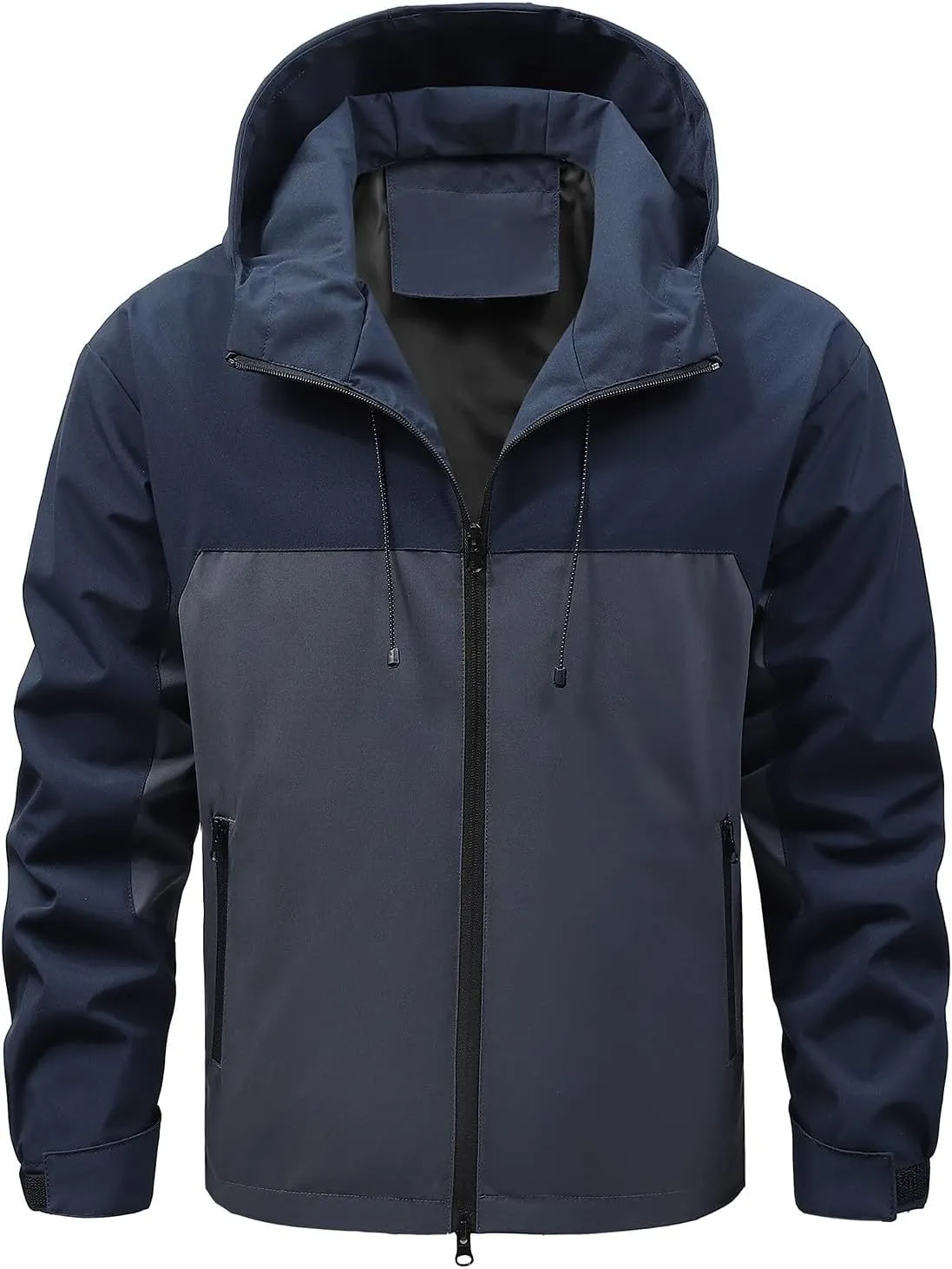 Men's Soft Shell Jackets Lightweight Waterproof Hooded Rain Jacket Outdoor Raincoat Shell Jacket for Hiking Travel