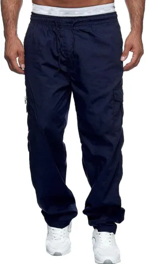 Men's Stretch Cargo Pants, Hiking Multi-Pocket Tactical Work Slim Fit Cargo Pants for Men Casual Jogging Pants