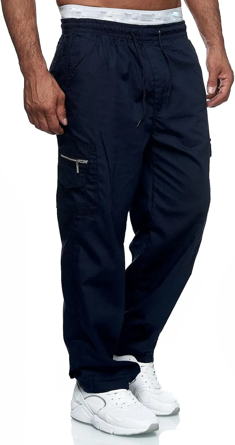 Men's Stretch Cargo Pants, Hiking Multi-Pocket Tactical Work Slim Fit Cargo Pants for Men Casual Jogging Pants