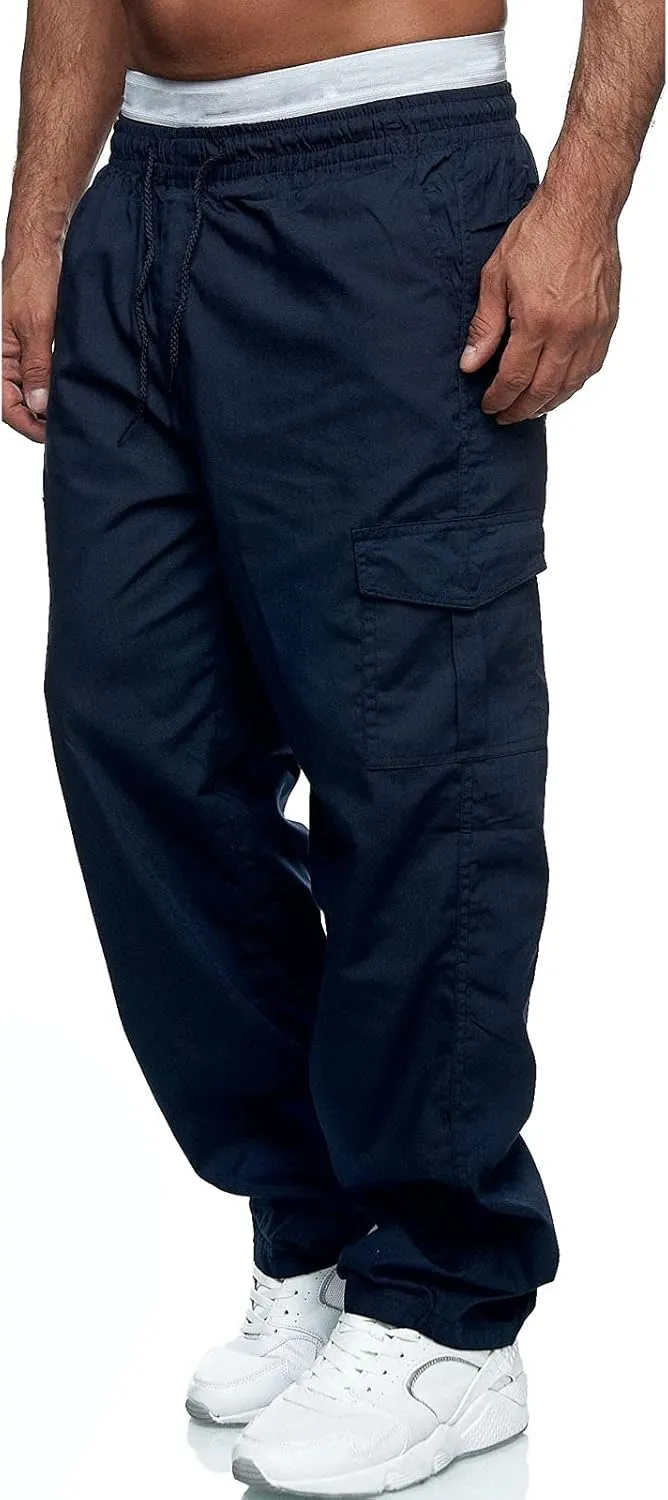 Men's Stretch Cargo Pants, Hiking Multi-Pocket Tactical Work Slim Fit Cargo Pants for Men Casual Jogging Pants