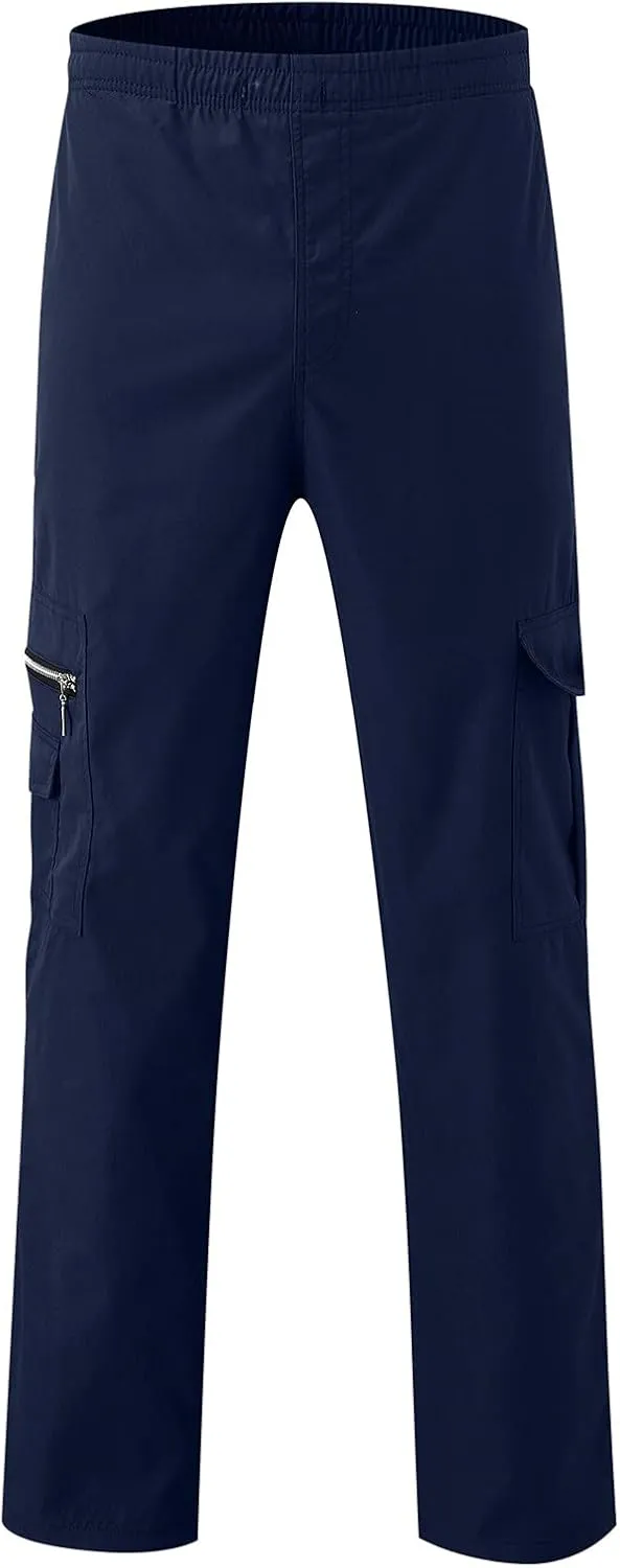 Men's Stretch Cargo Pants, Hiking Multi-Pocket Tactical Work Slim Fit Cargo Pants for Men Casual Jogging Pants