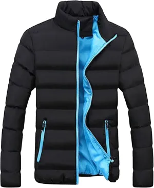 Men's Winter Down Coats Lightweight Warm Puffer Jacket Quilted Thicken Padded Coat Windproof Outerwear