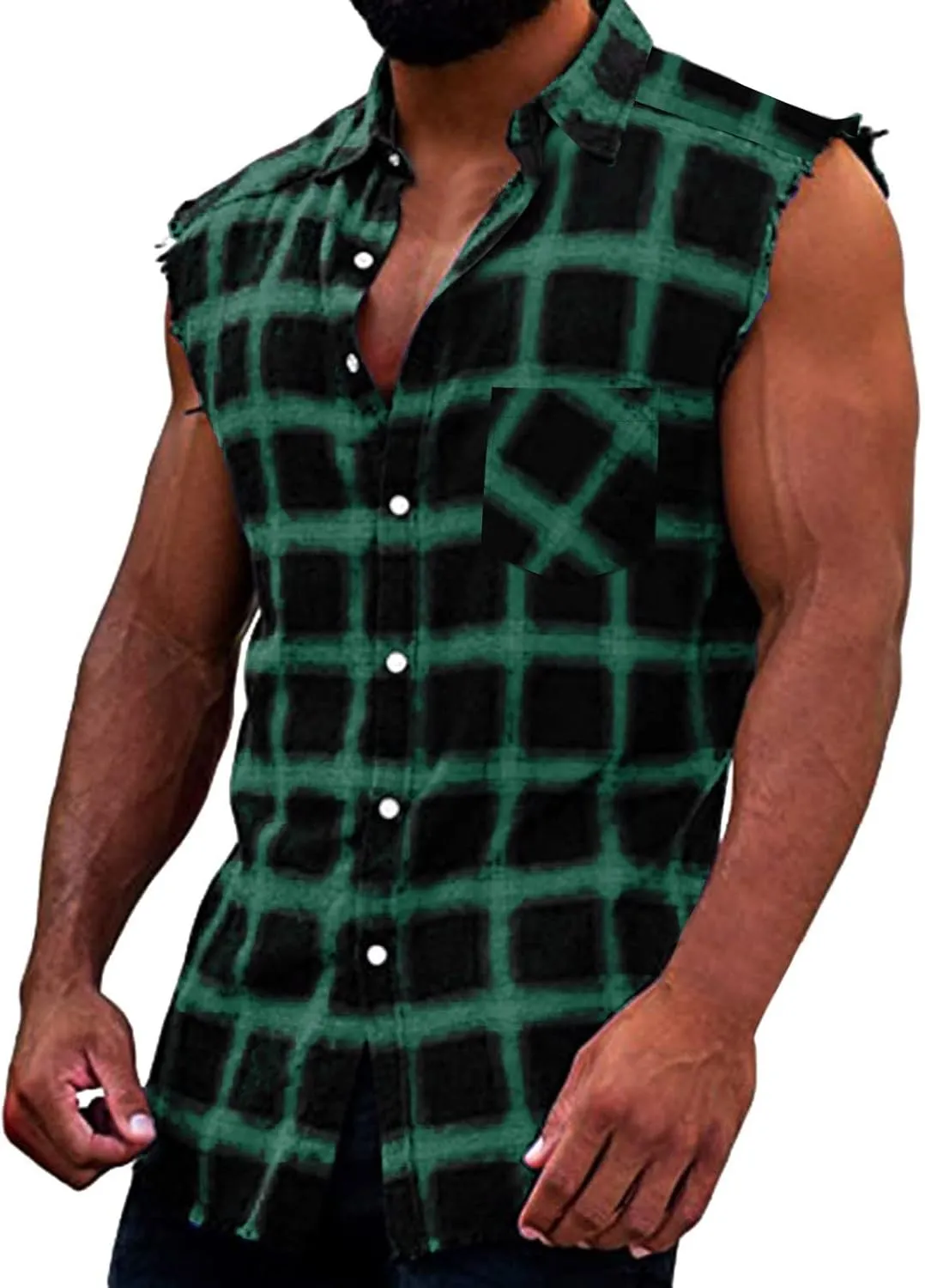 Men's Workout Hooded Tank Tops Sleeveless Hoodies Gym Workout Training Tees Bodybuilding Muscle Cut Off T-Shirts Vest Women Lightweight Summer(Green-A,X-Large)