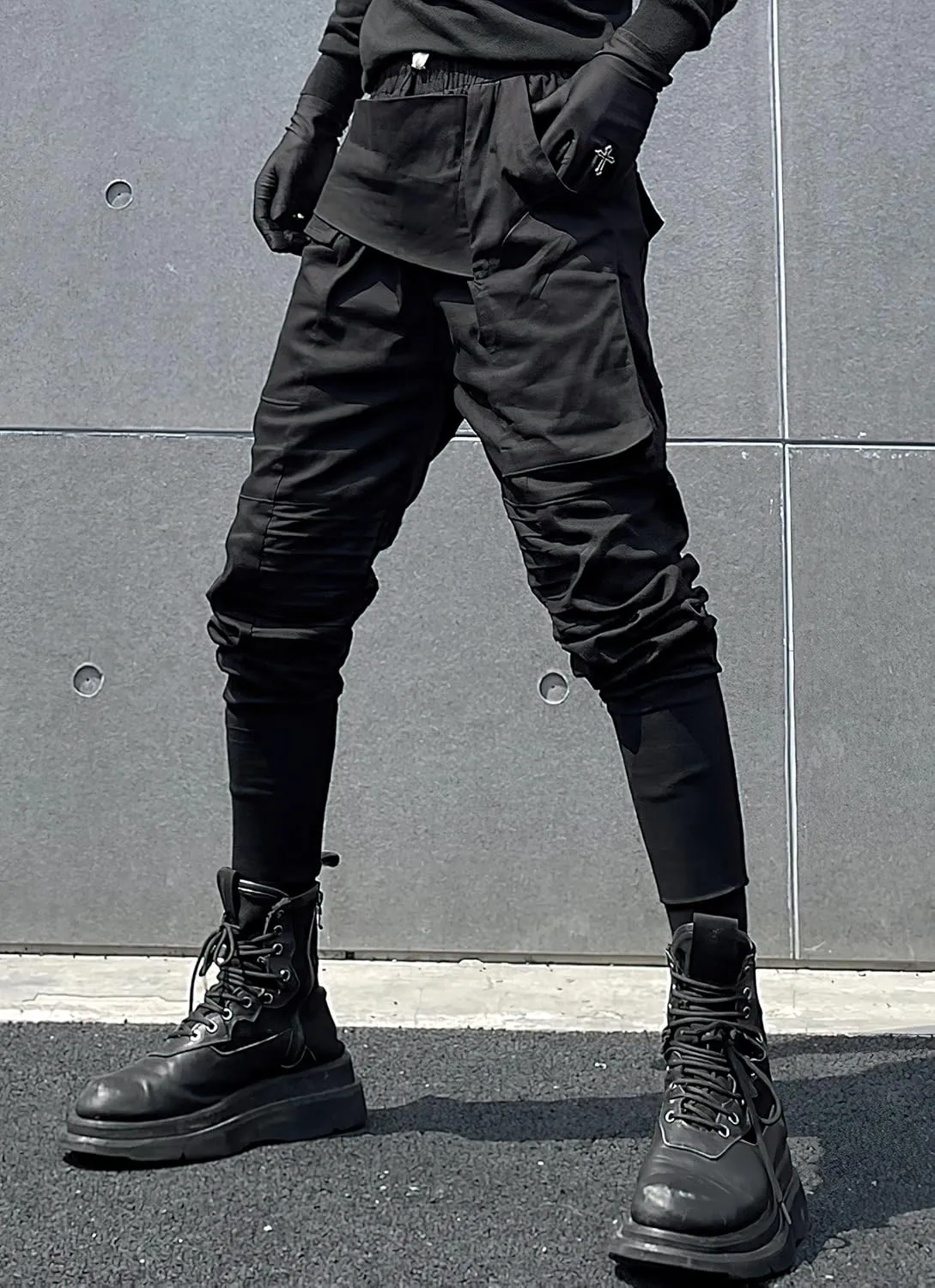 MOKEWEN Men's Techwear Pockets Armor Urban Cargo Jogger Streetwear Hip Hop Active Pants