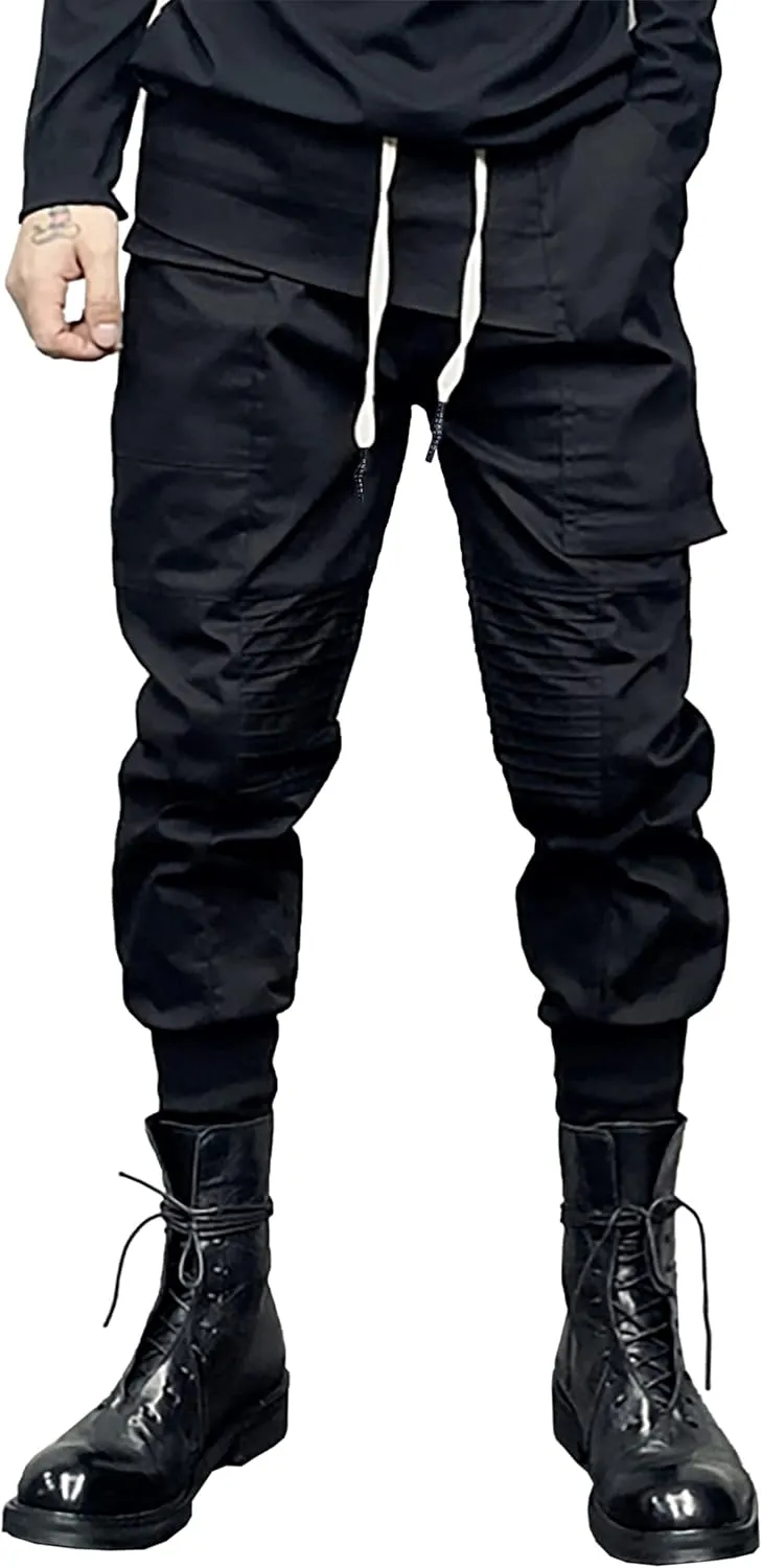 MOKEWEN Men's Techwear Pockets Armor Urban Cargo Jogger Streetwear Hip Hop Active Pants