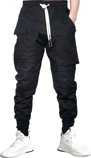 MOKEWEN Men's Techwear Pockets Armor Urban Cargo Jogger Streetwear Hip Hop Active Pants