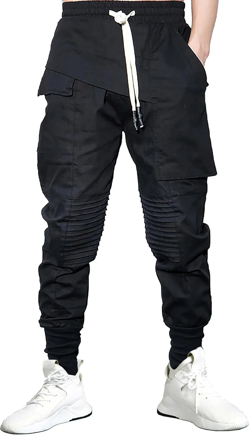 MOKEWEN Men's Techwear Pockets Armor Urban Cargo Jogger Streetwear Hip Hop Active Pants