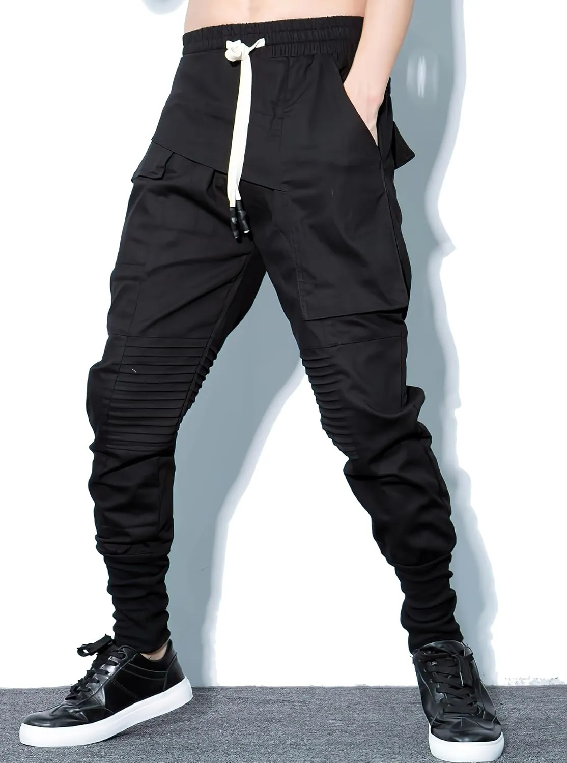 MOKEWEN Men's Techwear Pockets Armor Urban Cargo Jogger Streetwear Hip Hop Active Pants