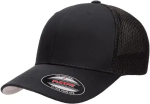 Mrlahat 6511 Flexfit Trucker Mesh One Size Fitted Cap 6 Panels with Black Bandana