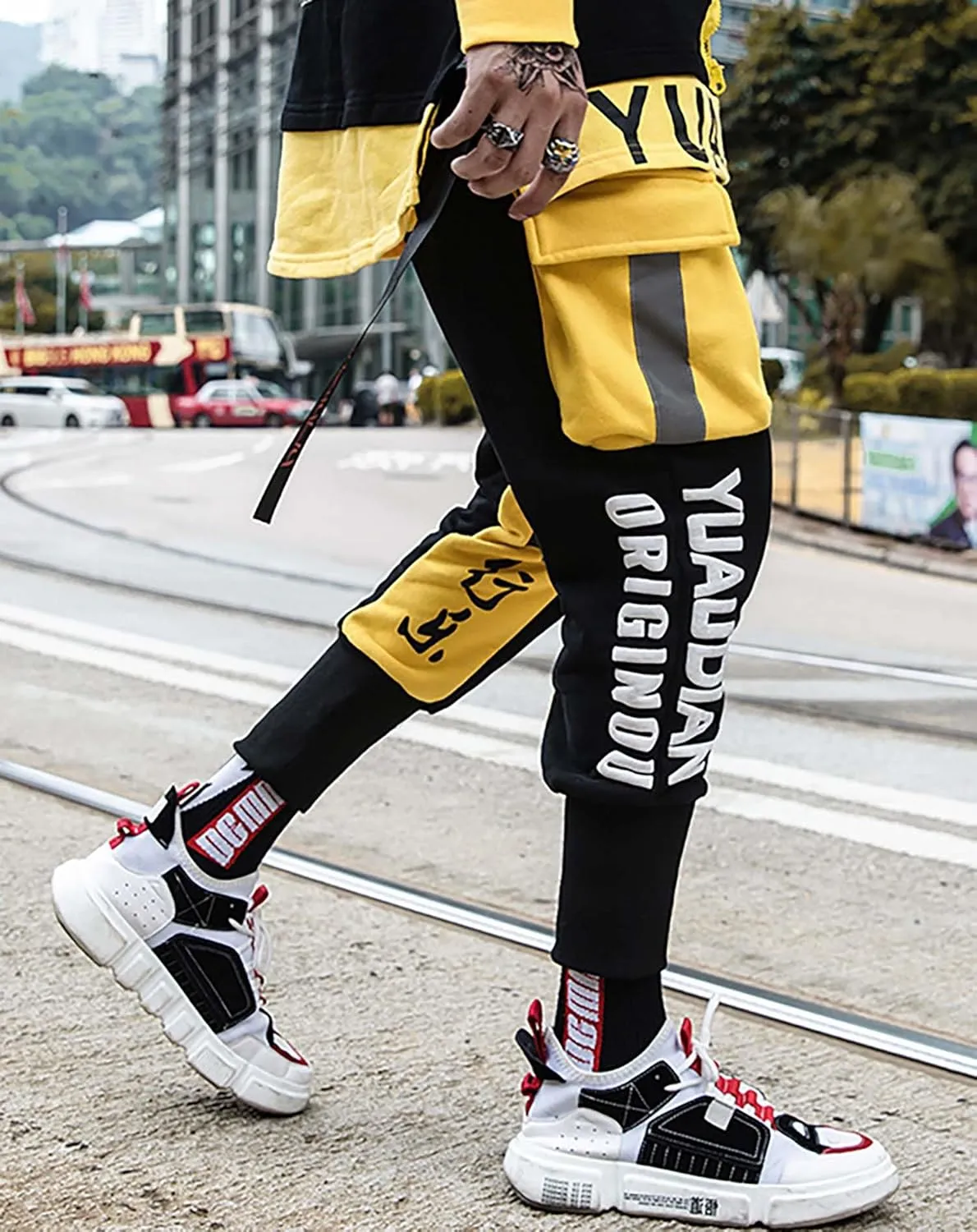 Niepce Inc Men's Japanese Streetwear Jogger Pants for Men