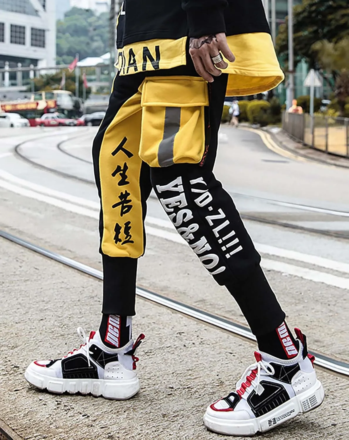 Niepce Inc Men's Japanese Streetwear Jogger Pants for Men