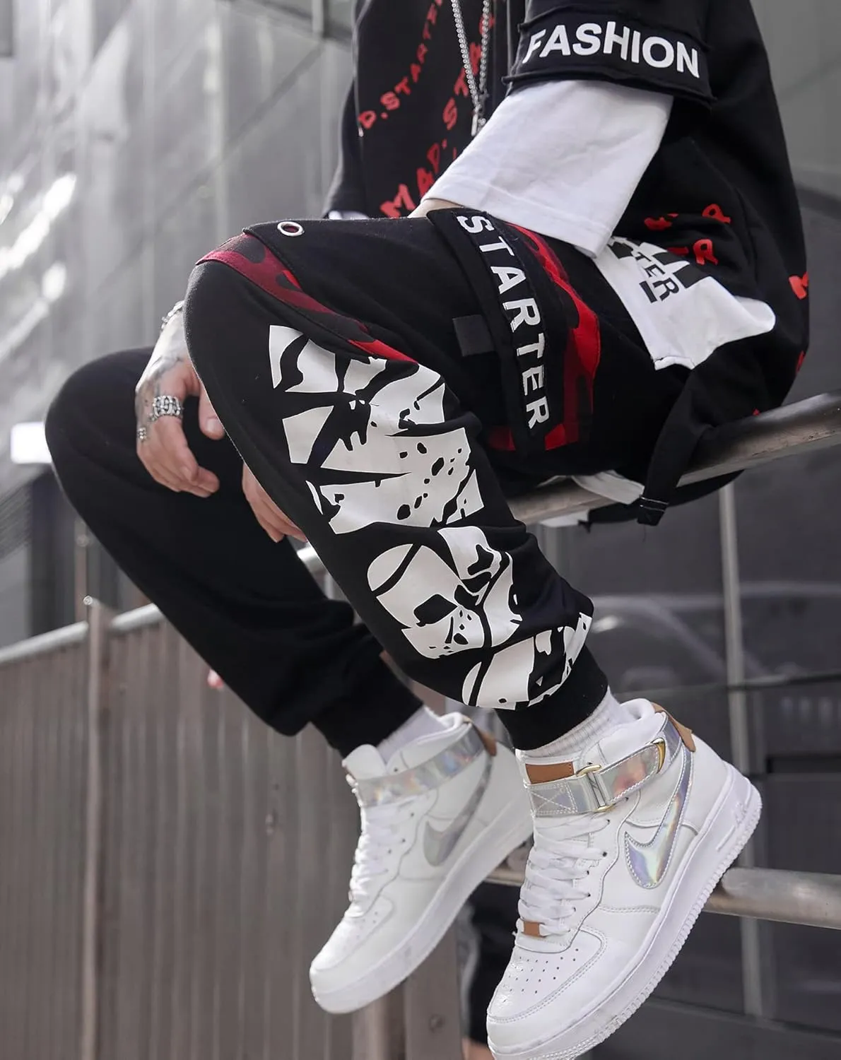 Niepce Inc Men's Streetwear Cargo Jogger Pants