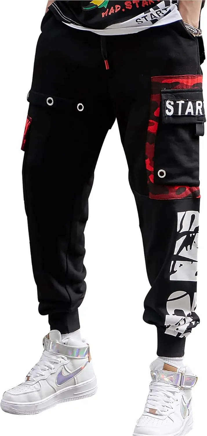 Niepce Inc Men's Streetwear Cargo Jogger Pants