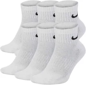 Nike Unisex Everyday Cushioned Training Ankle Socks (6 Pairs), White/Black, X-Large