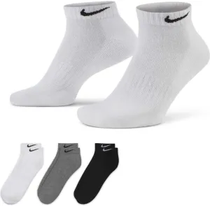 Nike Unisex Everyday Cushioned Training Low Socks (3 Pairs), Multi-Color, Small