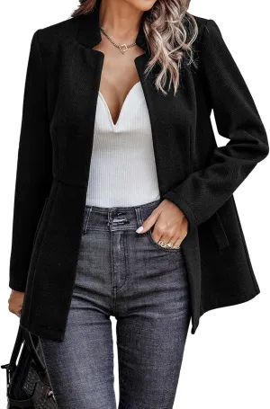 Oymyakon Women's Winter Stand Collar Coats Wool Blend Jackets Slim Fit Outerwear