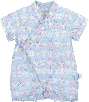 PAUBOLI Baby Kimono Romper Japanese Sakura Cotton Infant Comfy Pajamas 3-24 Months