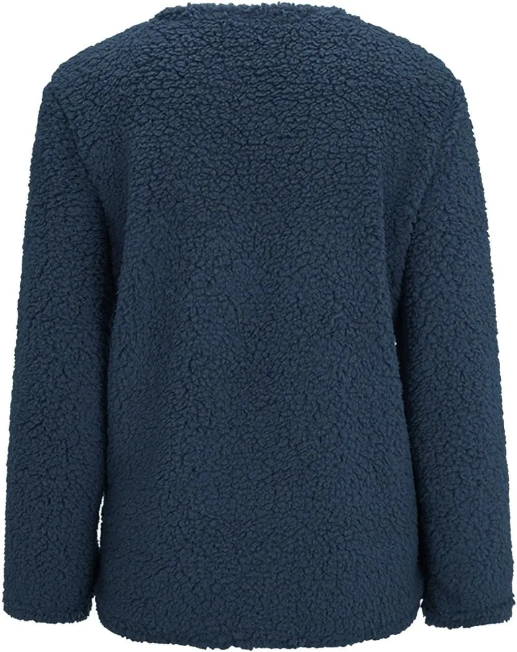 Plus Size Womens Open Front Cardigan Sweater Round Neck Button Down Warm Jacket Casual Soft Cozy Coat with Pocket