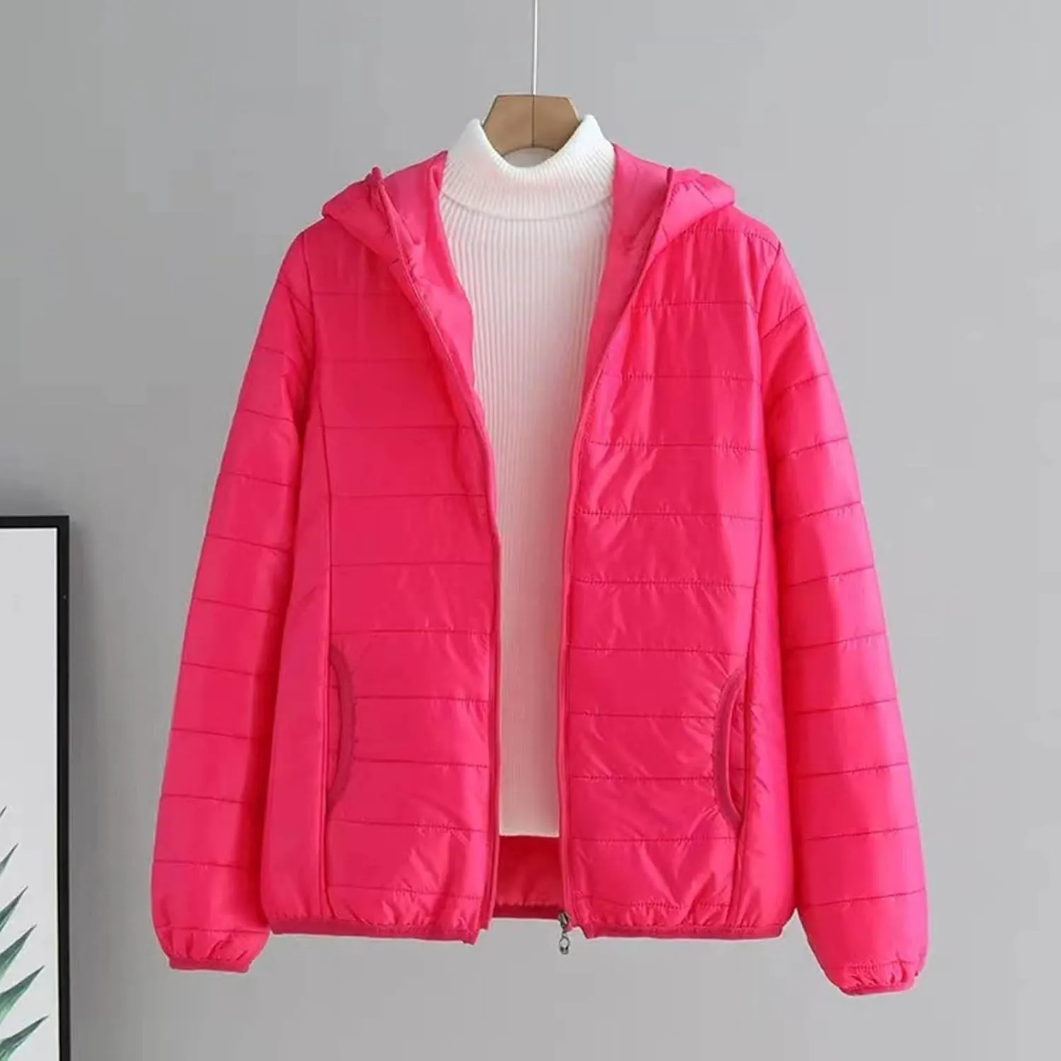 Puffer Jackets for Women Packable Down Jacket Lightweight Quilted Coat Long Puffer Coat with Pockets Winter Clothes