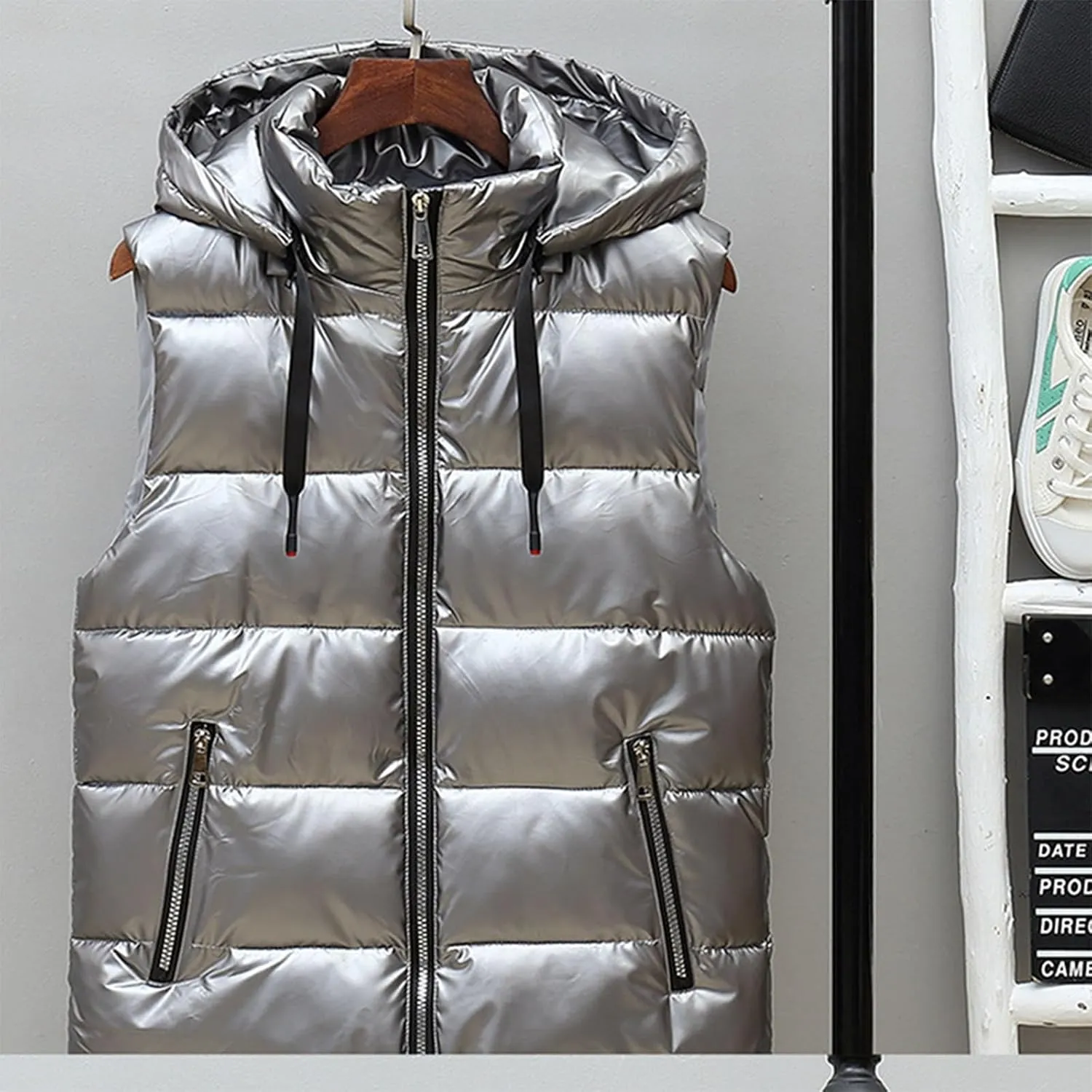 RTRDE Mens Winter Vests Outerwear Puffer Vest Sleeveless Jacket Zipper Outdoor Warm Water Resistant Coat Vest, M-4XL