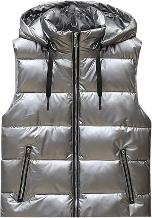 RTRDE Mens Winter Vests Outerwear Puffer Vest Sleeveless Jacket Zipper Outdoor Warm Water Resistant Coat Vest, M-4XL