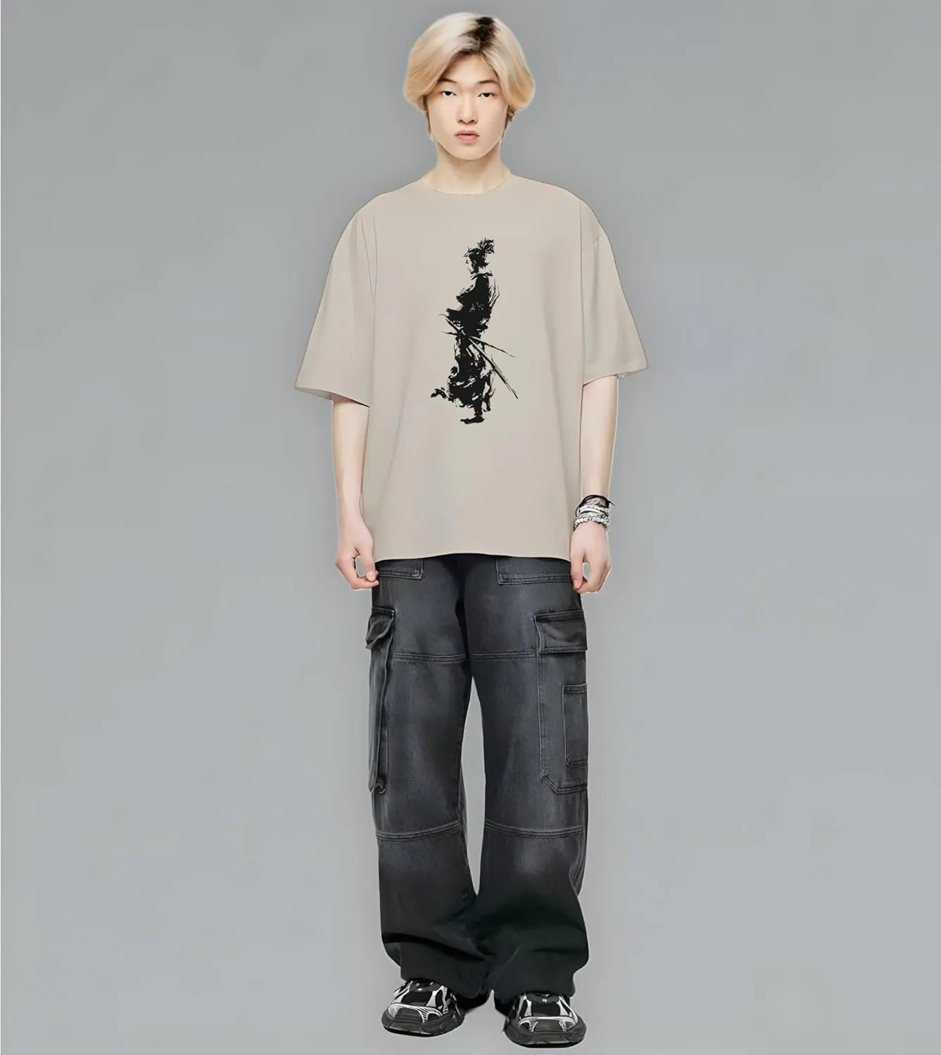 Samurai Aesthetic Vagabond Anime Design Tee, Japanese Manga Shirt, Unisex Vintage Y2K Graphic T-Shirt, Streetwear Style