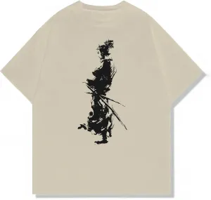 Samurai Aesthetic Vagabond Anime Design Tee, Japanese Manga Shirt, Unisex Vintage Y2K Graphic T-Shirt, Streetwear Style