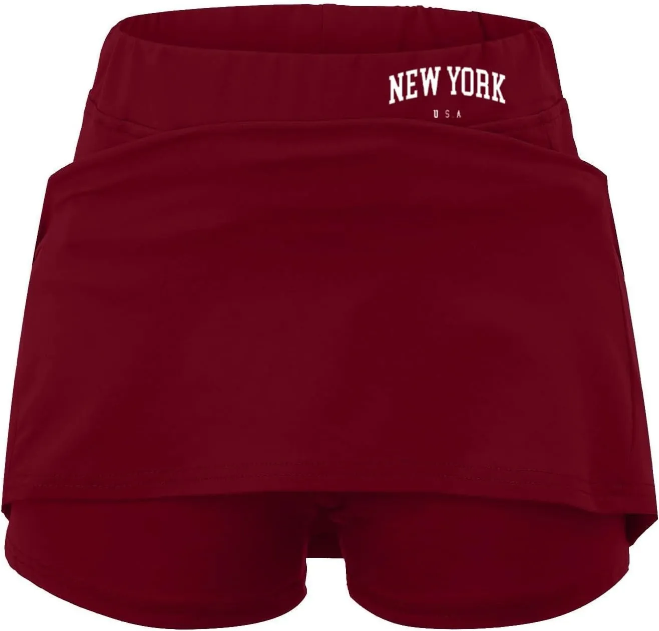 Skorts for Women with Pocket Casual Plus Size Tummy Control Tennis Skirts with Shorts Underneath High Waist Golf Skirt