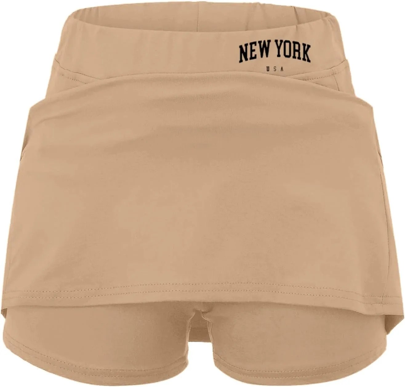 Skorts for Women with Pocket Casual Plus Size Tummy Control Tennis Skirts with Shorts Underneath High Waist Golf Skirt